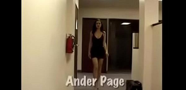  Ander Page gets pussy and anal fucked on the floor, then swallows